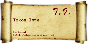 Tokos Imre névjegykártya