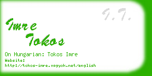 imre tokos business card